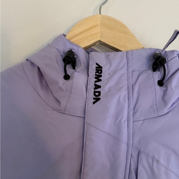 Armada Down Ski Jacket with powder skirt- Black, Green, Lavender - Picture 3 of 7